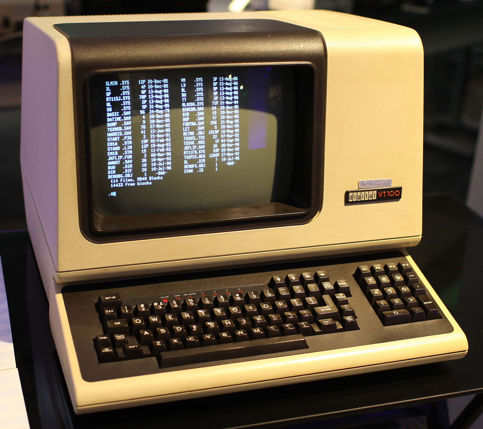 A DEC VT100 terminal.