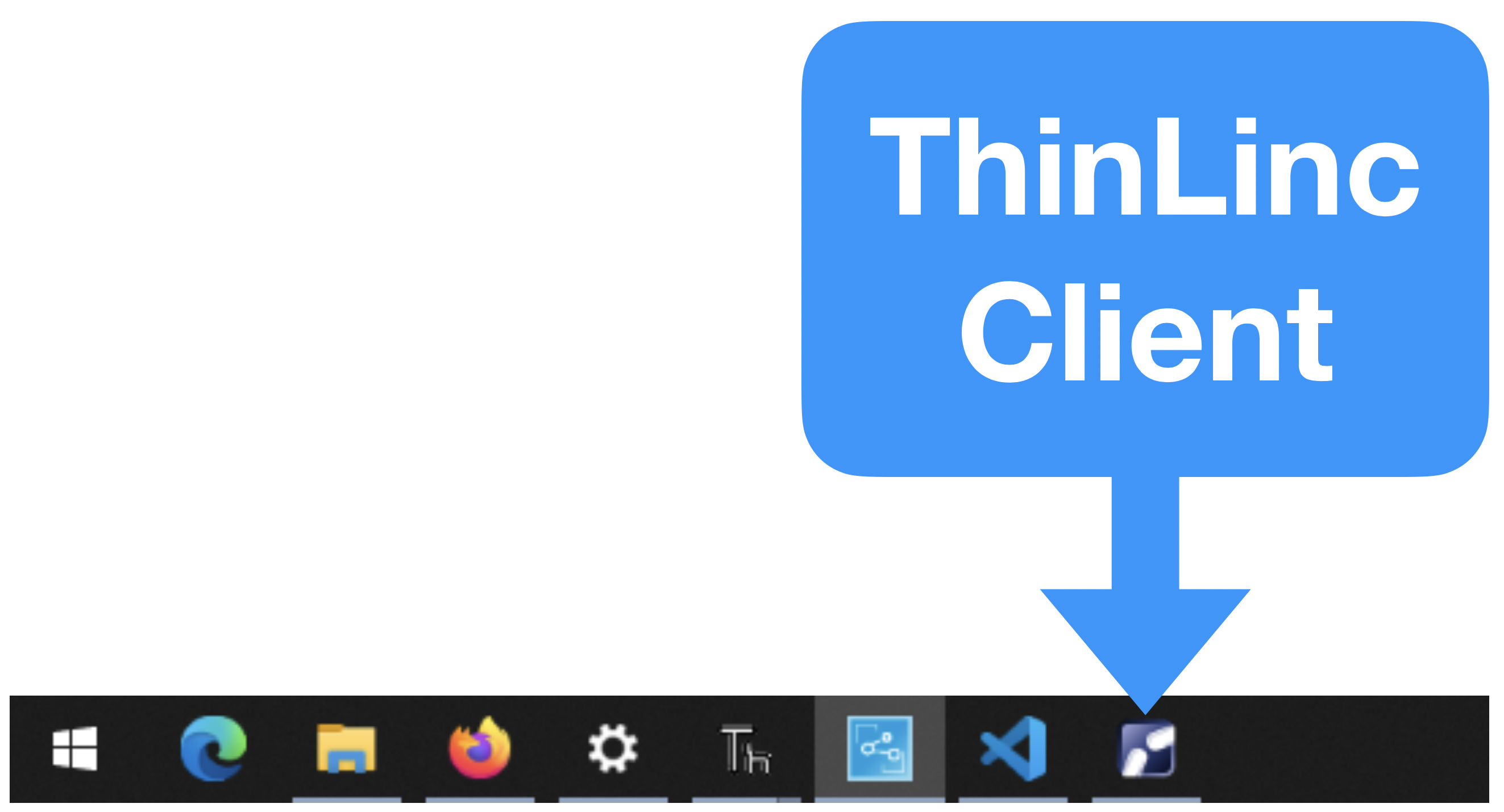 ThinLinc icon in the Windows taskbar